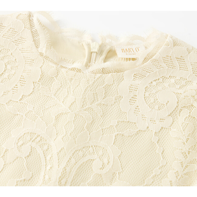 Peggy Lace Midi Dress, Crème - Dresses - 3