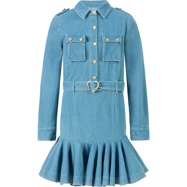 Maggie Denim Mini Dress, Denim Blue