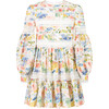 Lina Embroidered Mini Dress, Floral - Dresses - 1 - thumbnail