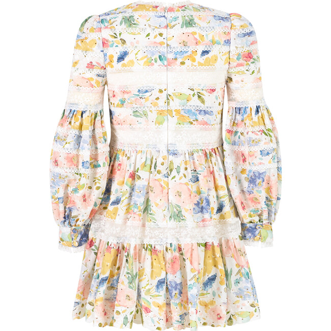 Lina Embroidered Mini Dress, Floral - Dresses - 2