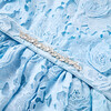 Judy Embroidered Mini Dress, Sky Blue - Dresses - 4