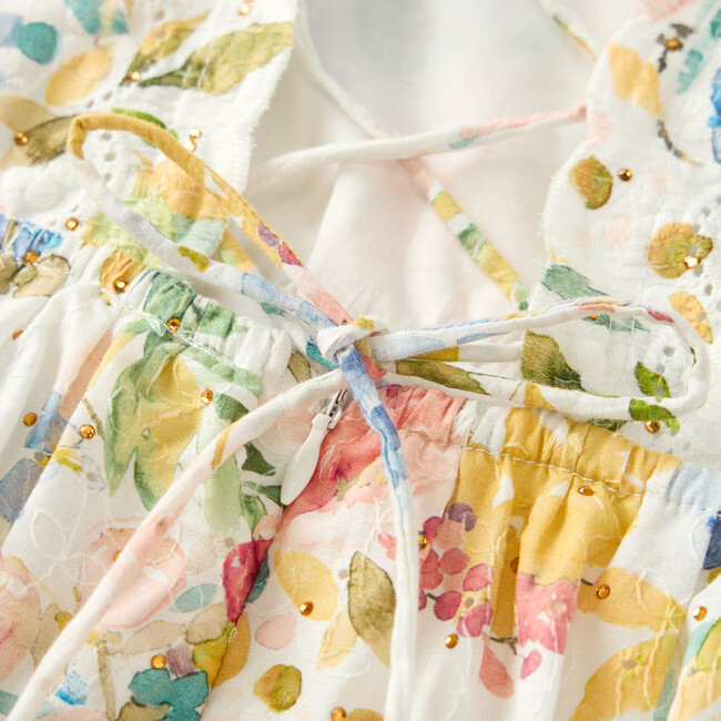 Lina Embroidered Maxi Dress, Floral - Dresses - 7