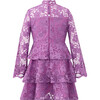Gianna Embroidery Mini Dress, Grape - Dresses - 2
