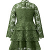Gianna Embroidery Mini Dress, Khaki Green - Dresses - 2