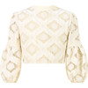 Ava Embroidered Top, Oat - Blouses - 1 - thumbnail