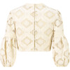 Ava Embroidered Top, Oat - Blouses - 2