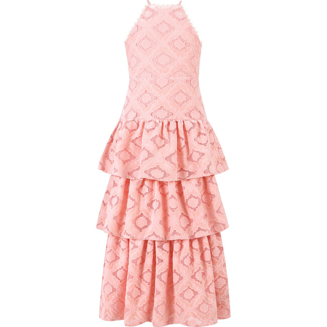 Ava Embroidered Maxi Dress, Peach