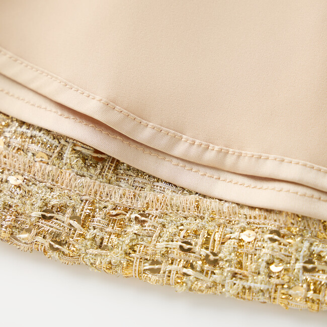 Celina Tweed Mini Skirt, Gold - Skirts - 6