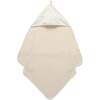 Essential Bear Hooded Towel, Wheat Melange - Bath Towels - 1 - thumbnail