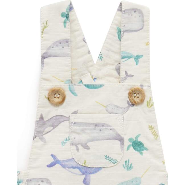 Short Leg Overall & Hat Set, Whale - Mixed Apparel Set - 4