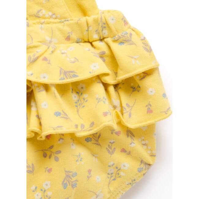 Sunshine Ruffle Romper with Headband, Sunshine Floral - Rompers - 4