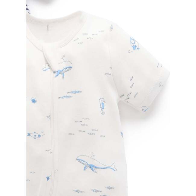 2 Pack Short Zip Growsuit Vanilla Nautical Pack - Rompers - 3