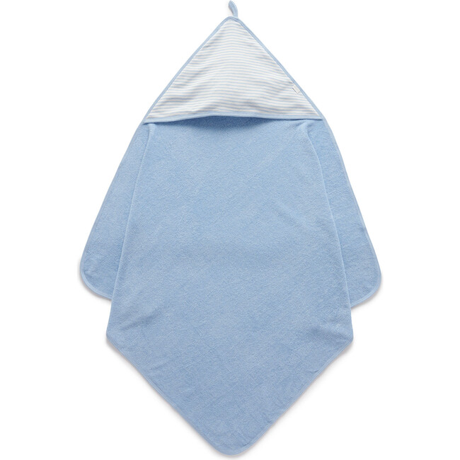 Essential Bear Hooded Towel Pale Blue Melange