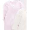 4 Pack Zip Growsuit Pale Pink Bear Pack - Footie Pajamas - 3