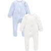 2 Pack Zip Growsuit Pale Blue Bear Pack - Footie Pajamas - 1 - thumbnail