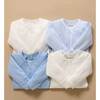 4 Pack Zip Growsuit Pale Blue Bear Pack - Footie Pajamas - 5