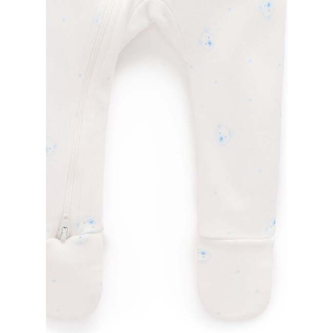 2 Pack Zip Growsuit Pale Blue Bear Pack - Footie Pajamas - 3