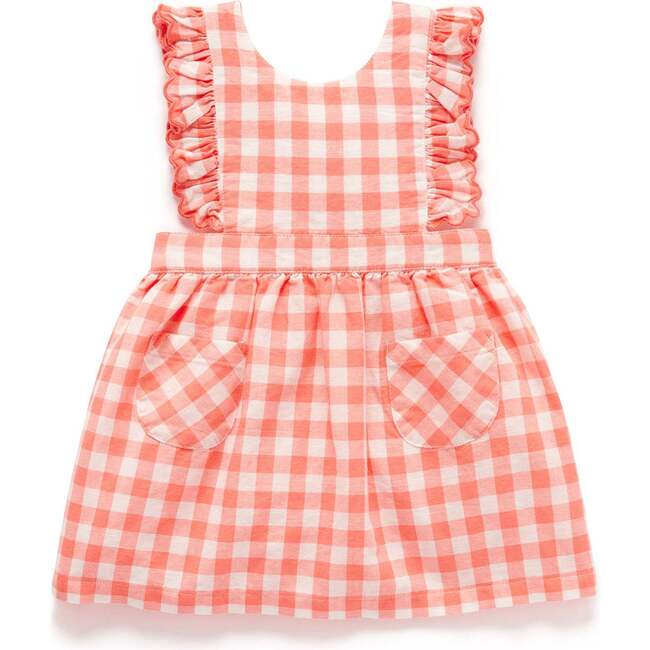 Gingham Pinnie Coral Gingham
