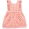 Gingham Pinnie Coral Gingham - Dresses - 1 - thumbnail