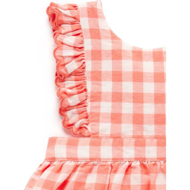 Gingham Pinnie Coral Gingham - Dresses - 2