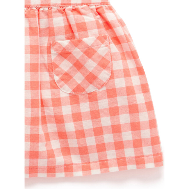 Gingham Pinnie Coral Gingham - Dresses - 3