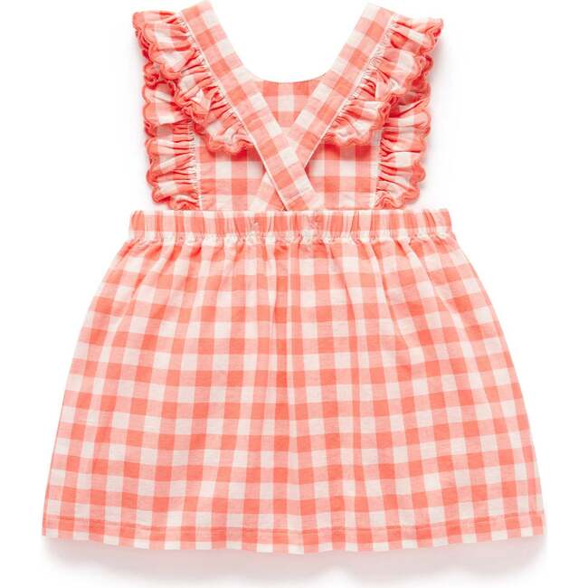 Gingham Pinnie Coral Gingham - Dresses - 5