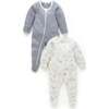 2 Pack Zip Growsuit Vanilla Nautical Pack - Footie Pajamas - 1 - thumbnail