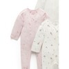 4 Pack Zip Growsuit Vanilla Blossom Pack - Rompers - 2