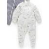 2 Pack Zip Growsuit Vanilla Nautical Pack - Footie Pajamas - 2