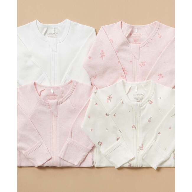4 Pack Zip Growsuit Vanilla Blossom Pack - Rompers - 5