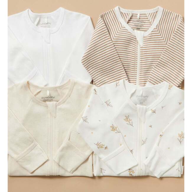 4 Pack Zip Growsuit Vanilla Wattle Bee Pack - Rompers - 5