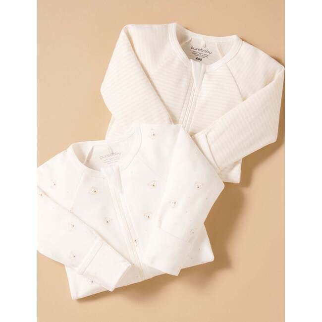 2 Pack Zip Growsuit Vanilla Bear Pack - Rompers - 5
