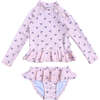 Reese Rashguard Ruffle Set, Cherry - Two Pieces - 1 - thumbnail