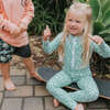 Logan Girls Swim Pant, Green Hibiscus - Swim Trunks - 2