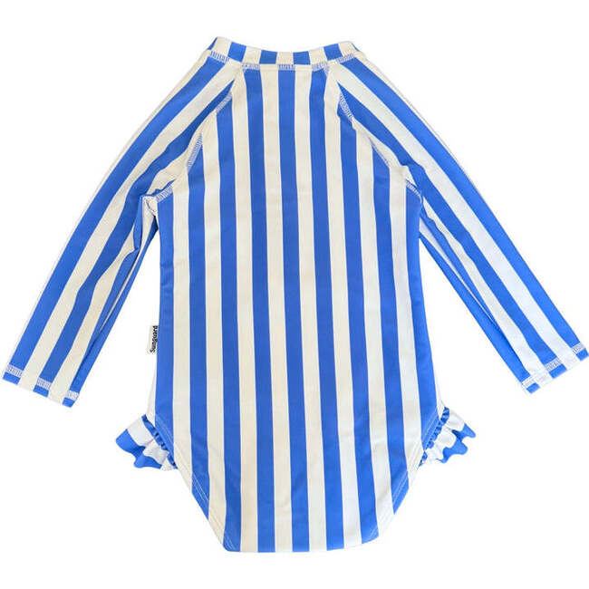 Emily Baby One Piece, Blue Stripe - One Pieces - 4