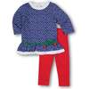 Polka Dot Cherry Knit Tunic Set - Mixed Apparel Set - 1 - thumbnail