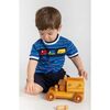 Stripe Knit Shirt With Vehicles - Shirts - 2