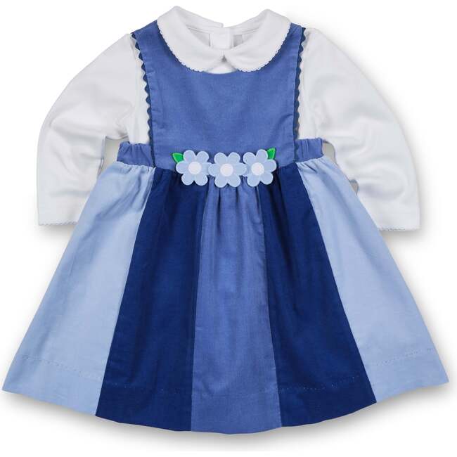 Corduroy Jumper With Flowers - Rompers - 2
