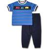 Stripe Knit Shirt With Vehicles - Shirts - 3