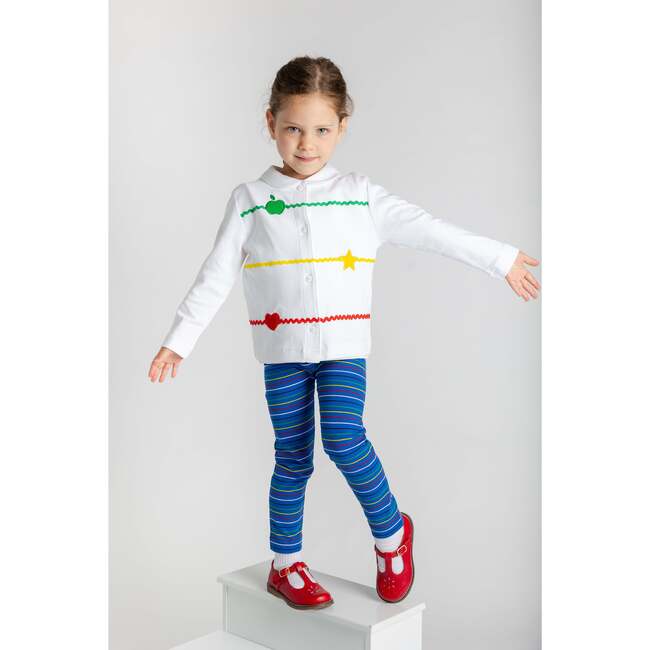 Knit Cardigan With Apple, Star, & Heart - Cardigans - 2