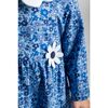 Floral Print Knit Dress With Flower - Dresses - 2
