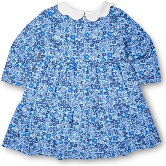 Floral Print Knit Dress With Flower - Dresses - 3