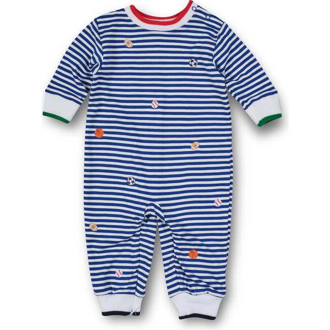Stripe Knit Longall With Emb Sport Balls