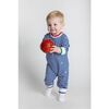 Stripe Knit Longall With Emb Sport Balls - Rompers - 2