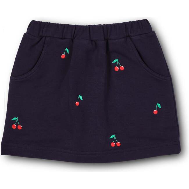 French Terry Skort W/Embroidered Cherries