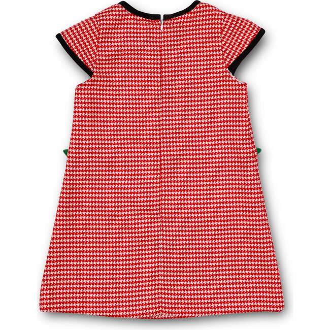 Houndstooth Dress With Flowers - Dresses - 2
