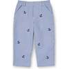 Stripe Fake Fly Pants With Anchors - Pants - 1 - thumbnail