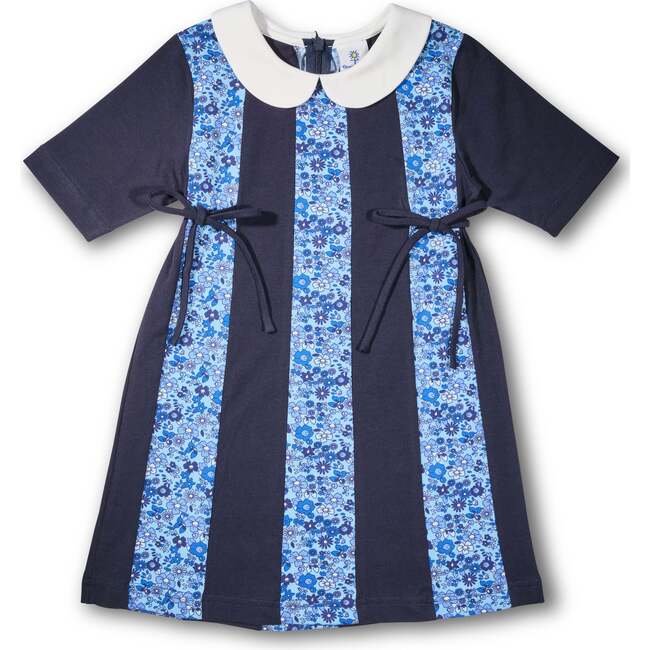 Floral Print Knit Colorblock Dress