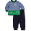 Stripe Knit Shirt With Football Field - Shirts - 3