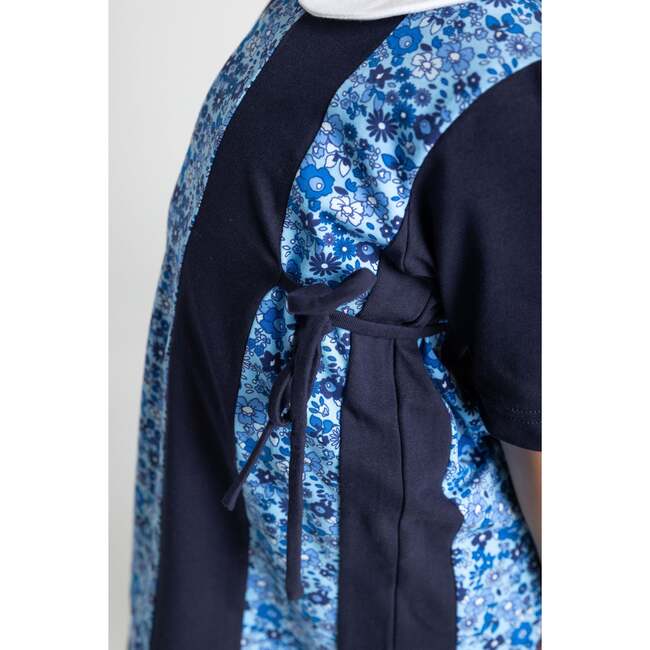 Floral Print Knit Colorblock Dress - Dresses - 2